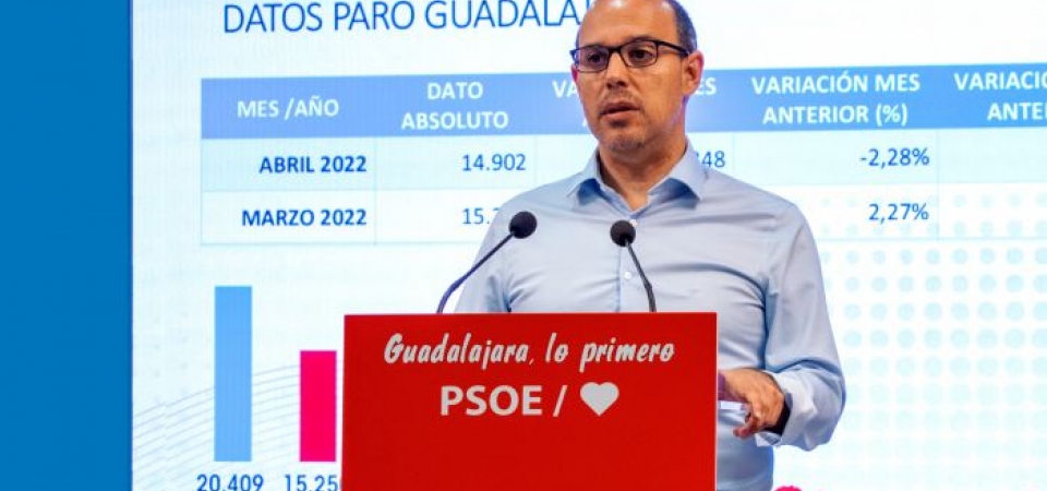 Bellido califica el descenso de las cifras del paro en Guadalajara como un...